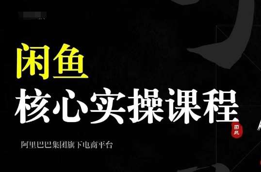 2024闲鱼核心实操课程，从养号、选品、发布、销售，教你做一个出单的闲鱼号-旺仔资源库