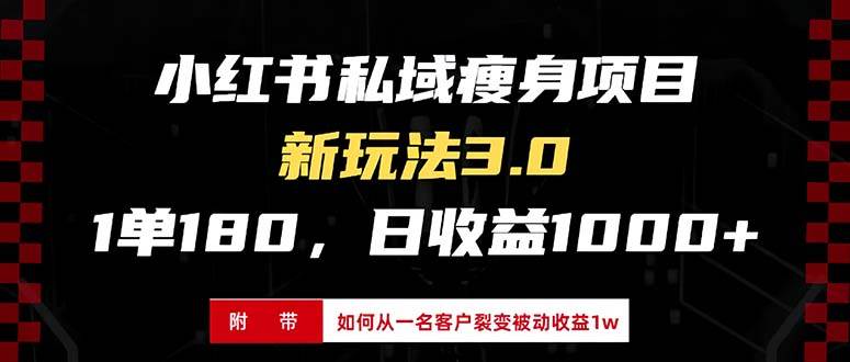 （13348期）小红书瘦身项目3.0模式，新手小白日赚收益1000+（附从一名客户裂变收益…-旺仔资源库