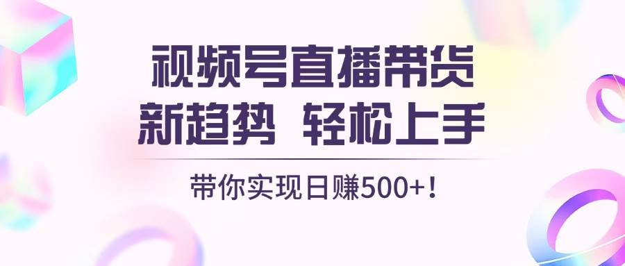 （13370期）视频号直播带货新趋势，轻松上手，带你实现日赚500+-旺仔资源库