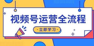 视频号运营全流程：起号方法、直播流程、私域建设及自然流与付费流运营-旺仔资源库