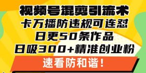 （13400期）视频号混剪引流技术，500万播放引流17000创业粉，操作简单当天学会-旺仔资源库