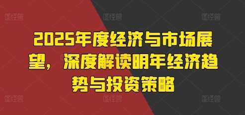 2025年度经济与市场展望，深度解读明年经济趋势与投资策略-旺仔资源库