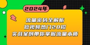 (13480期)流量密码全解析:短视频热门20招,实战案例带你掌握流量本质-旺仔资源库