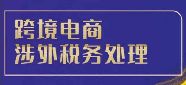 跨境税务宝典教程：跨境电商全球税务处理策略-旺仔资源库