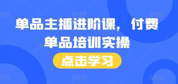 单品主播进阶课，付费单品培训实操，46节完整+话术本-旺仔资源库