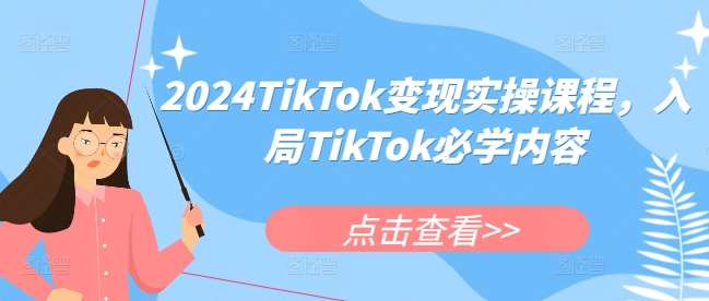 2024TikTok变现实操课程，入局TikTok必学内容-旺仔资源库