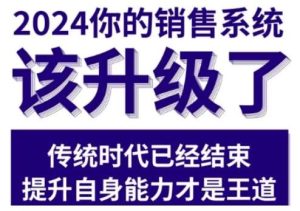 2024能落地的销售实战课，你的销售系统该升级了-旺仔资源库