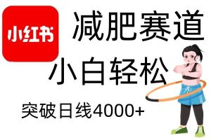 小红书减肥赛道，简单零成本，无需剪辑，不用动脑，小白轻松日利润4000+-旺仔资源库