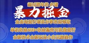 （13675期）2025暴力掘金项目，想过肥年必看！-旺仔资源库