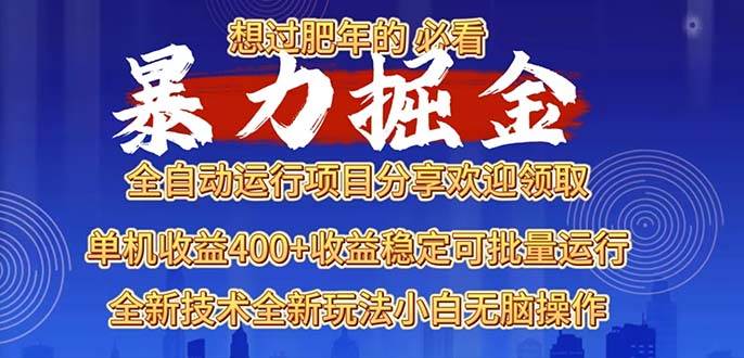 （13675期）2025暴力掘金项目，想过肥年必看！-旺仔资源库