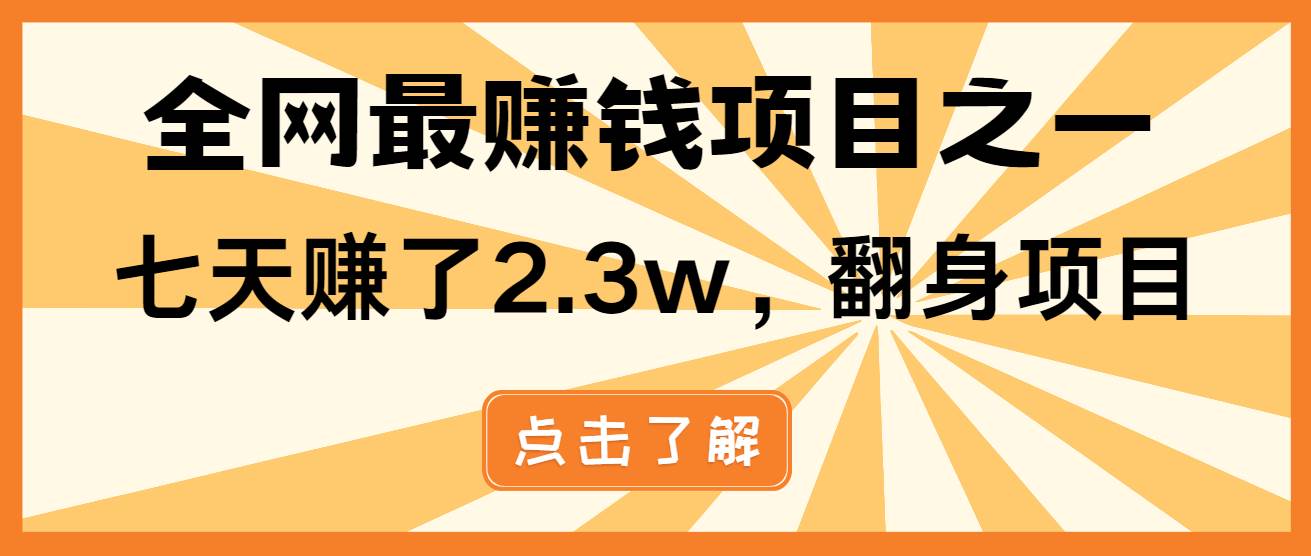 （13674期）小白必学项目，纯手机简单操作收益非常高!年前翻身！-旺仔资源库