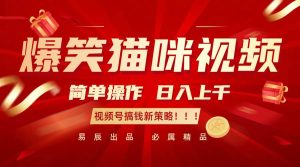 爆笑猫咪视频：简单操作，日入过千，视频号搞钱新策略！-旺仔资源库