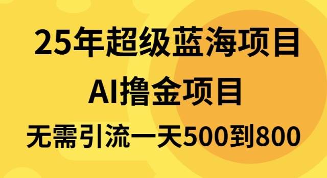 （13746期）25年超级蓝海项目一天800+，半搬砖项目，不需要引流-旺仔资源库