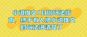 小说推文1月份玩法指南，终于有人把小说推文的玩法讲清楚了!-旺仔资源库