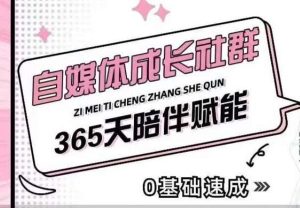 自媒体成长社群，帮助自媒体小白从0-1快速起号，精准获客，流量变现，全方位提升-旺仔资源库