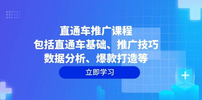 （14001期）直通车推广课程：包括直通车基础、推广技巧、数据分析、爆款打造等-旺仔资源库