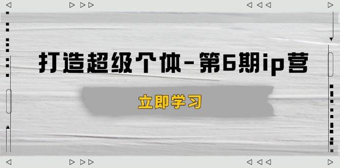 （14014期）打造 超级个体-第6期ip营：商业认知,产品设计,成交演练,解决知识变现难题-旺仔资源库