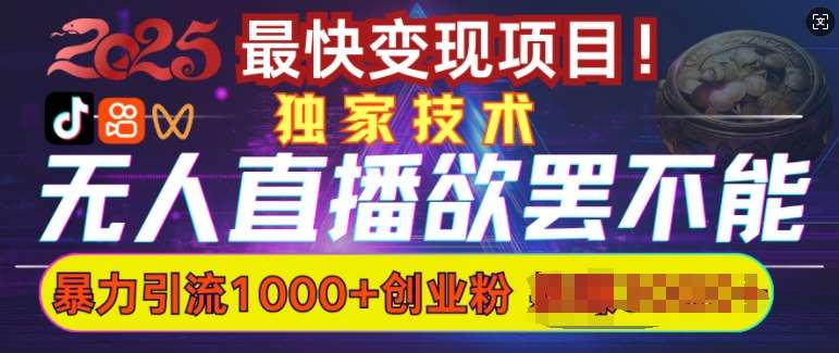 欲罢不能的无人直播引流，超暴力日引流1000+高质量精准创业粉-旺仔资源库