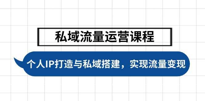 私域流量运营课程，个人IP打造与私域搭建，助力学员实现流量变现-旺仔资源库