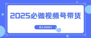 （14259期）视频号带货，纯自然流，起号简单，爆率高轻松日入2000+-旺仔资源库