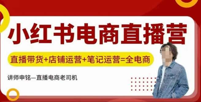 小红书电商直播训练营，直播带货+店铺运营+笔记运营-旺仔资源库