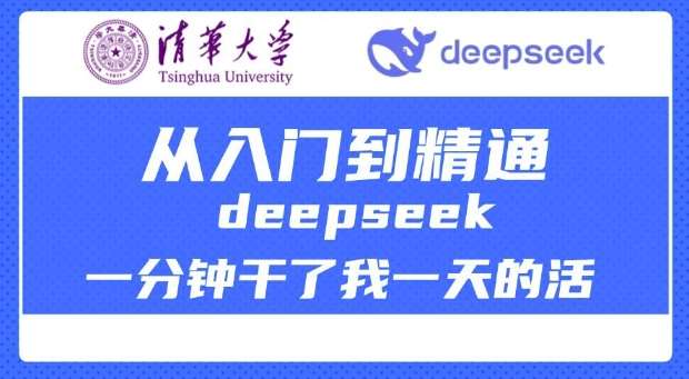 清华大学讲DeepSeek最全教程，从入门到精通，deepseek一分钟干了我一天的活-旺仔资源库