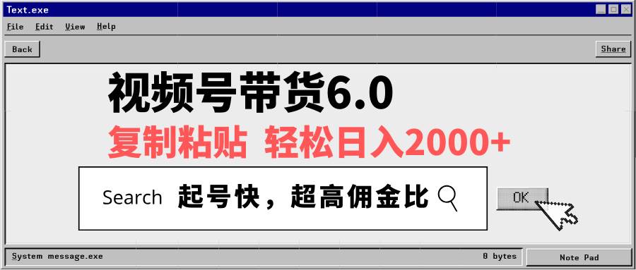 （14325期）视频号带货6.0，轻松日入2000+，起号快，复制粘贴即可，超高佣金比-旺仔资源库