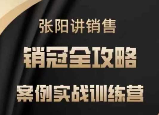 张阳讲销售实战训练营，​案例实战训练，销冠全攻略-旺仔资源库