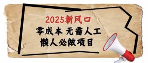 （14342期）2025新风口，懒人必做项目，零成本无需人工，轻松上手无门槛-旺仔资源库