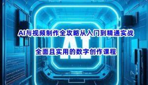 AI与视频制作全攻略从入门到精通实战，全面且实用的数字创作课程-旺仔资源库
