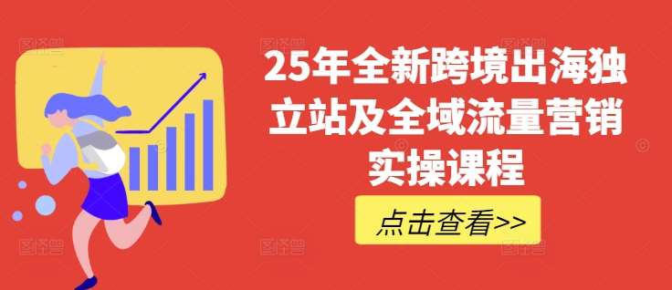 25年全新跨境出海独立站及全域流量营销实操课程，跨境电商独立站TIKTOK全域营销普货特货玩法大全-旺仔资源库