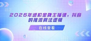 2025年进阶金牌主播课，抖音的推流算法逻辑-旺仔资源库