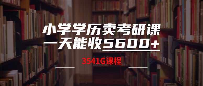 （14561期）小学学历卖考研课程，一天收5600（附3580G考研合集）-旺仔资源库