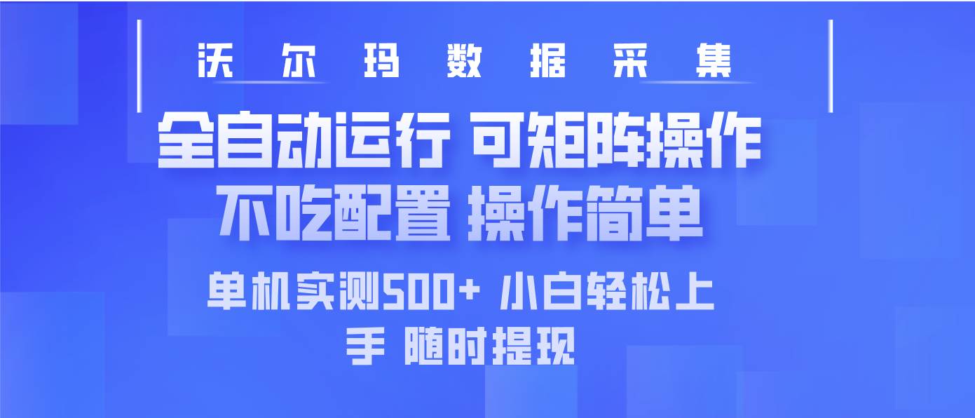 （14560期）最新沃尔玛平台采集 全自动运行 可矩阵单机实测500+ 操作简单-旺仔资源库