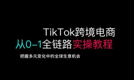 TikTok跨境电商从0-1全链路全方位实操教程，把握多元变化中的全球生意机会-旺仔资源库