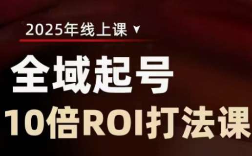 2025全域起号10倍ROI打法课，助你提升直播间的投资回报率-旺仔资源库
