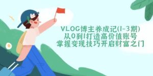 VLOG博主养成记（1-3期）从0到1打造高价值账号，掌握变现技巧开启财富之门-旺仔资源库