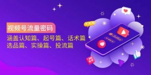 （14124期）视频号流量密码：涵盖认知篇、起号篇、话术篇、选品篇、实操篇、投流篇-旺仔资源库