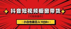 抖音短视频食品橱窗带货，小白轻松上手日入1k+【揭秘】-旺仔资源库