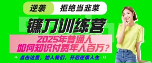 镰刀训练营超级IP合伙人,25年普通人如何通过“知识付费”实现逆袭-旺仔资源库