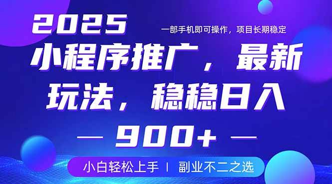 （14137期）25年小程序掘金最新玩法，稳稳日入900+，副业兼职的不二之选-旺仔资源库