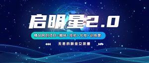 【启明星2.0】25个搬砖挂机代发精品项目，上线训练营，新模式新选择-旺仔资源库