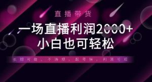 半无人直播带货,一场利润数张,适合所有平台玩法,小白也可轻松-旺仔资源库