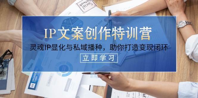 IP文案创作特训营，灵魂IP显化与私域播种，助你打造变现闭环（14节课）-旺仔资源库