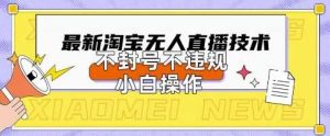 2025年淘宝无人直播带货10.0.全新技术,不违规,不封号,纯小白操作,日入数张【揭秘】-旺仔资源库
