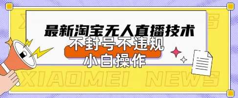 2025年淘宝无人直播带货10.0.全新技术，不违规，不封号，纯小白操作，日入数张【揭秘】-旺仔资源库