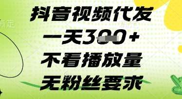 抖音视频代发一天3张+，不看播放量，无粉丝要求【揭秘】-旺仔资源库