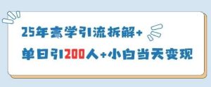 25年国学引流拆解+单日引200人+小白当天就能变现-旺仔资源库
