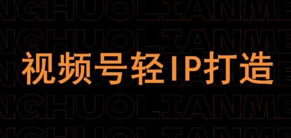 视频号线上课程，视频号轻IP打造-旺仔资源库