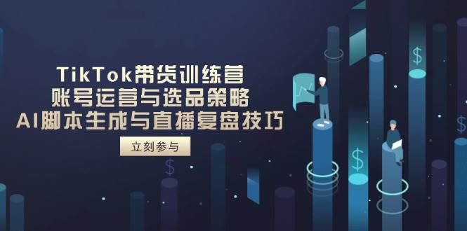（14420期）TikTok带货训练营，账号运营与选品策略，AI脚本生成与直播复盘技巧-旺仔资源库